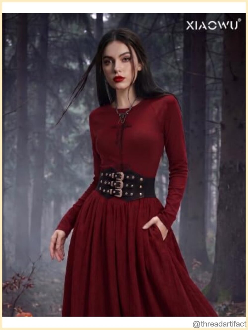 Women's Wide Leather Corset Belt Elastic Waist Belt for Dresses Costumes - Picture 4 of 6